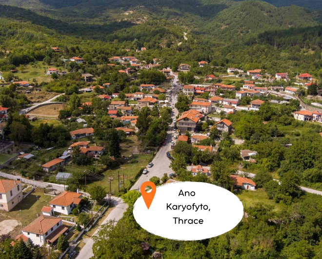 Ano Karyofyto village mountains Thrace
